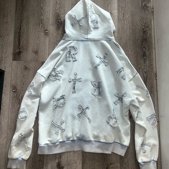 RACER WORLDWIDE- Washed Ice Patch Hoodie - Picture 3 of 3